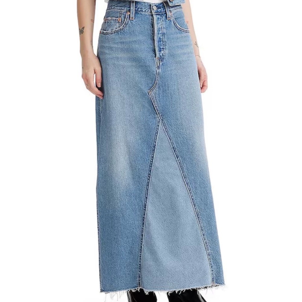 Levi's Blue Maxi Skirt